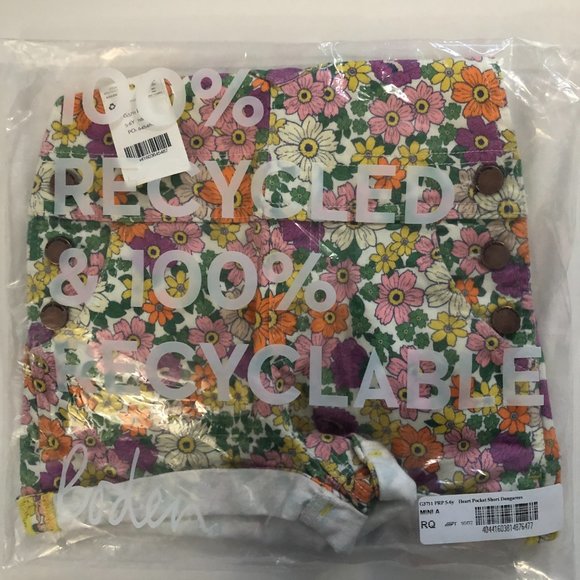 NWT Mini Boden Heart Pocket Short Dungaree - Picture 5 of 7